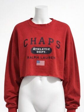 Vintage Ralph Lauren Chaps Cropped Pullover Sweatshirt